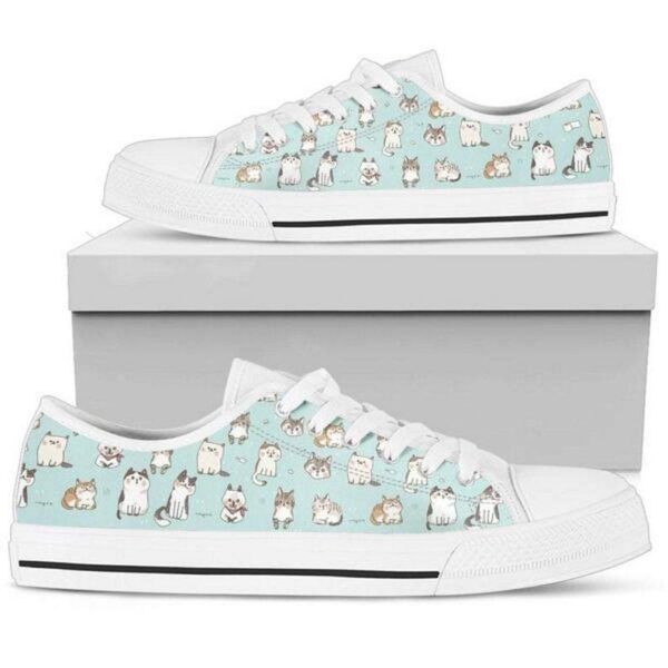 Cat Women Sneakers Crazy Cat Lady Converse Walking Converse Sports Fan Gifts Pet Lovers Style Shoes For Women Athletic