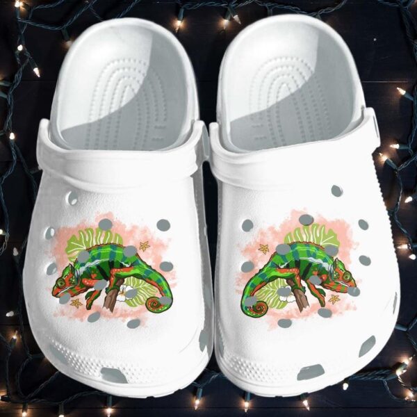 Chameleon Pets Shoes Crocs - Baby Chameleon Colorful Lovers Croc Shoes For Men Women