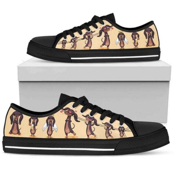 Dachshund Women Sneakers Gifts Pet Lover Mom Art Flat Converse Summer Fashion Casual Art Best Selling Shoes Athletic