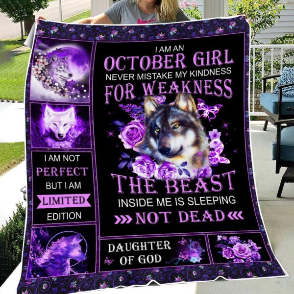October Girl Fleece Blanket QFDT050310