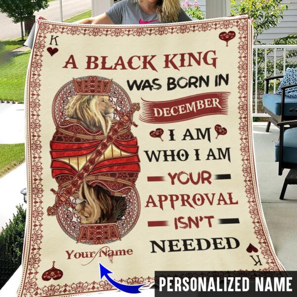 Personalized Name December King Fleece Blanket QFDT170312